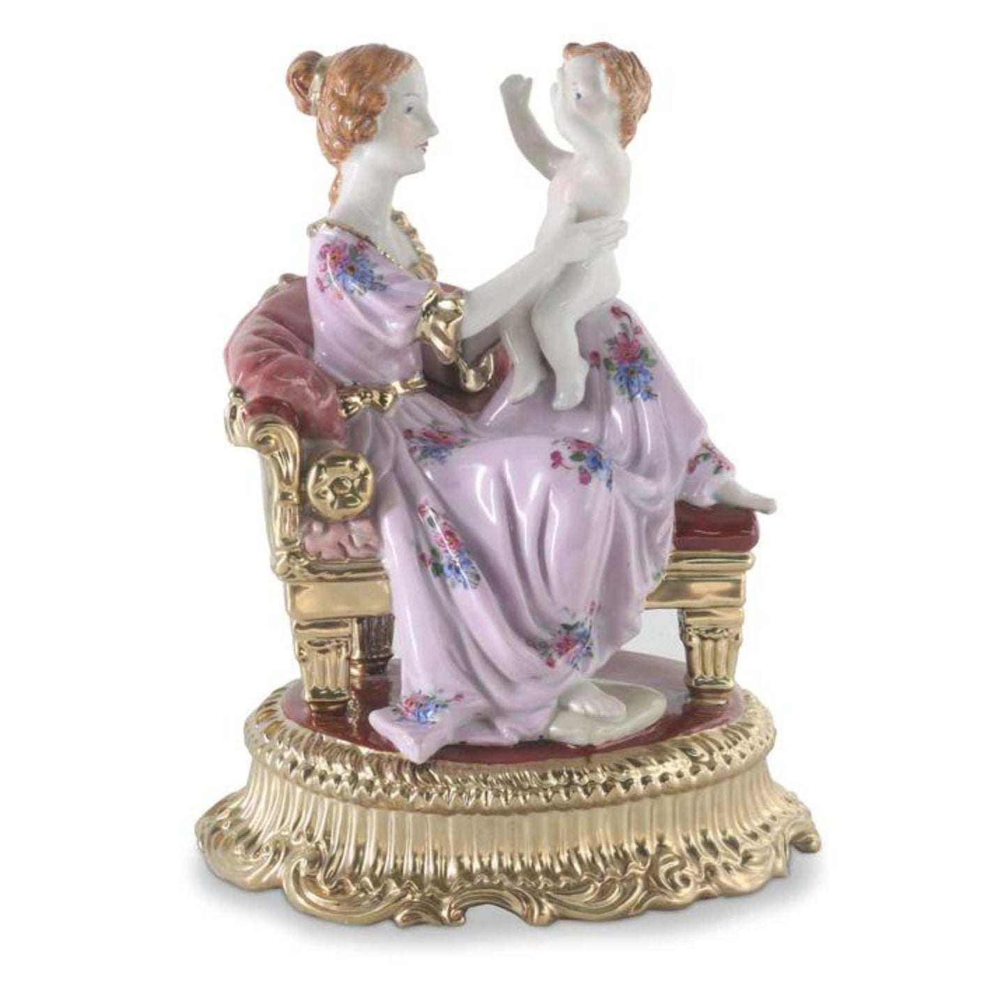 Mother and Child Porcelain Figurine