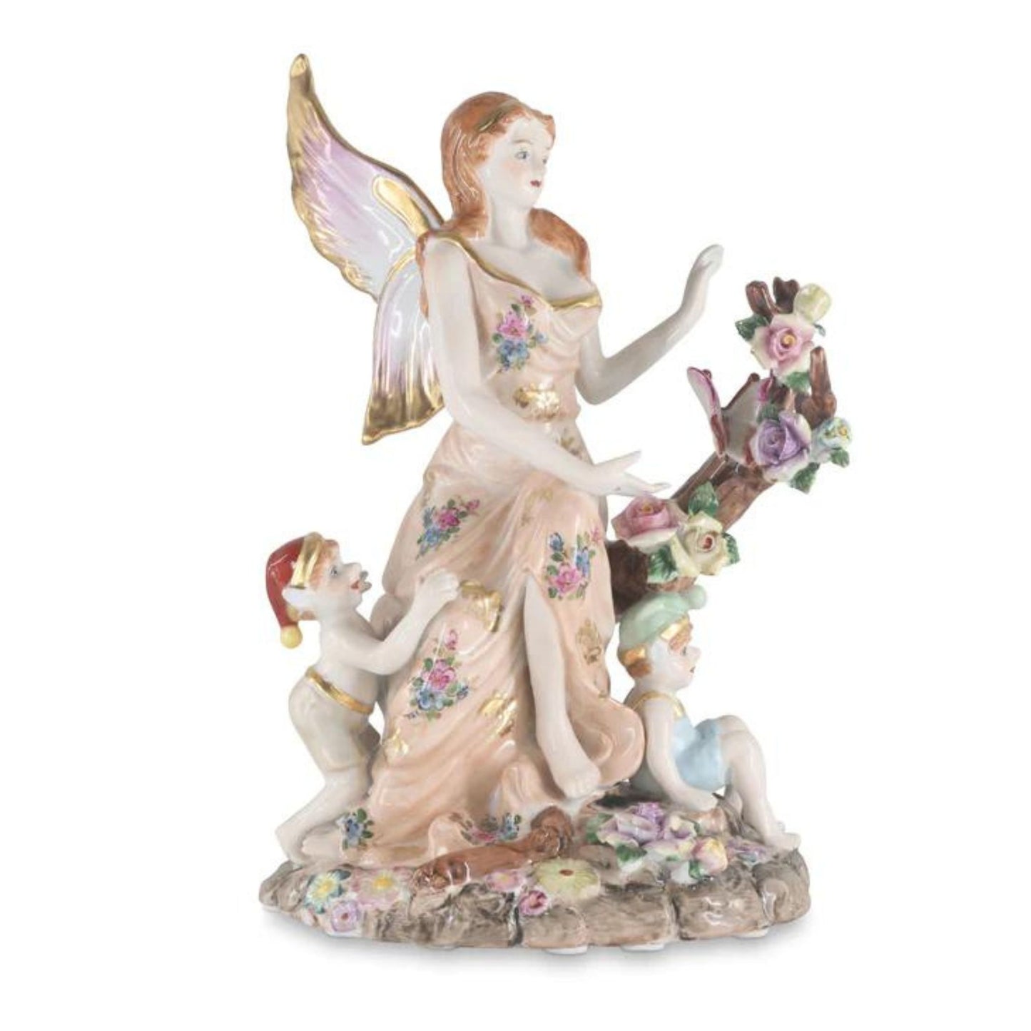 Figura de Porcelana Ángel con Querubín