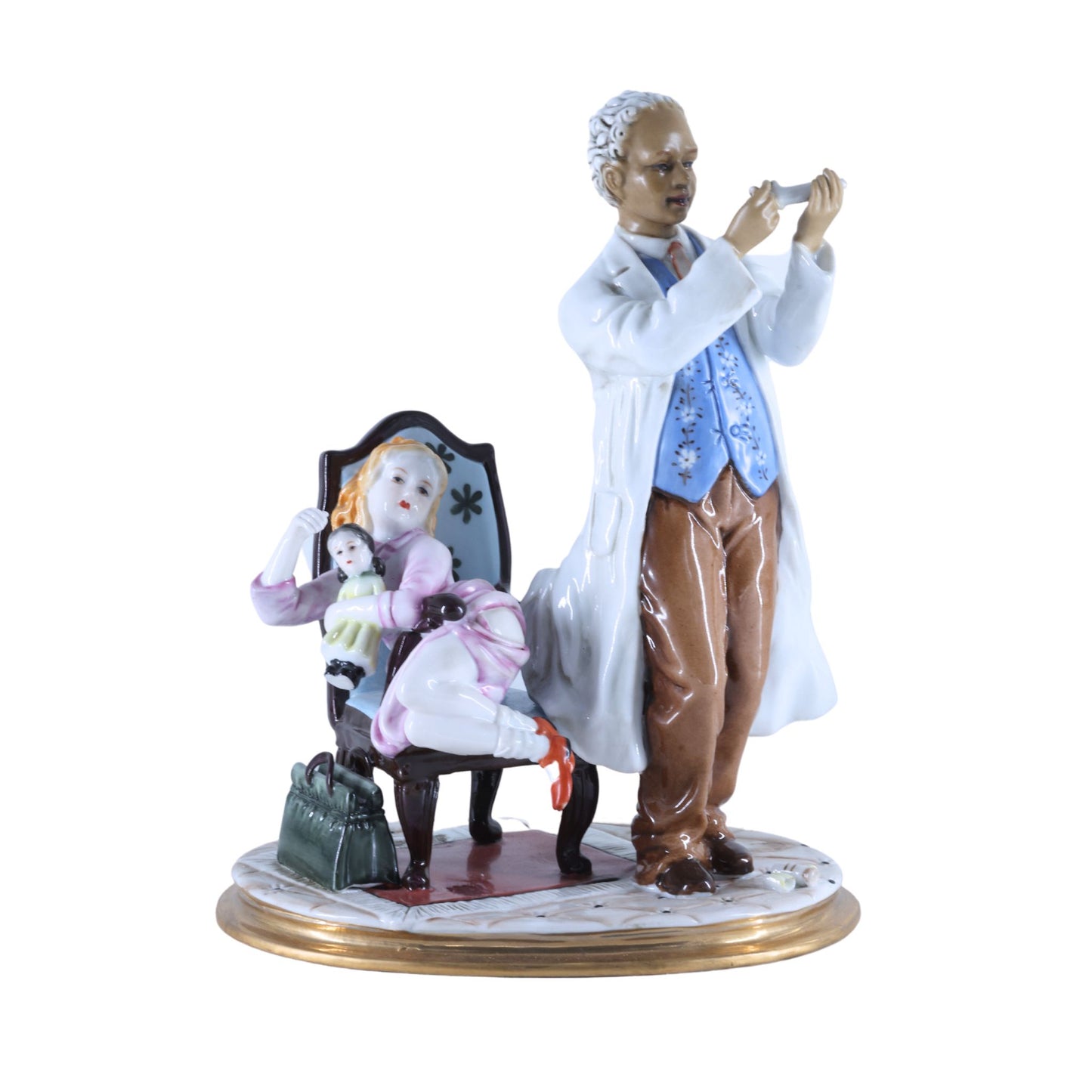 The Doctor Visit Hand-painted Porcelain Figurine
