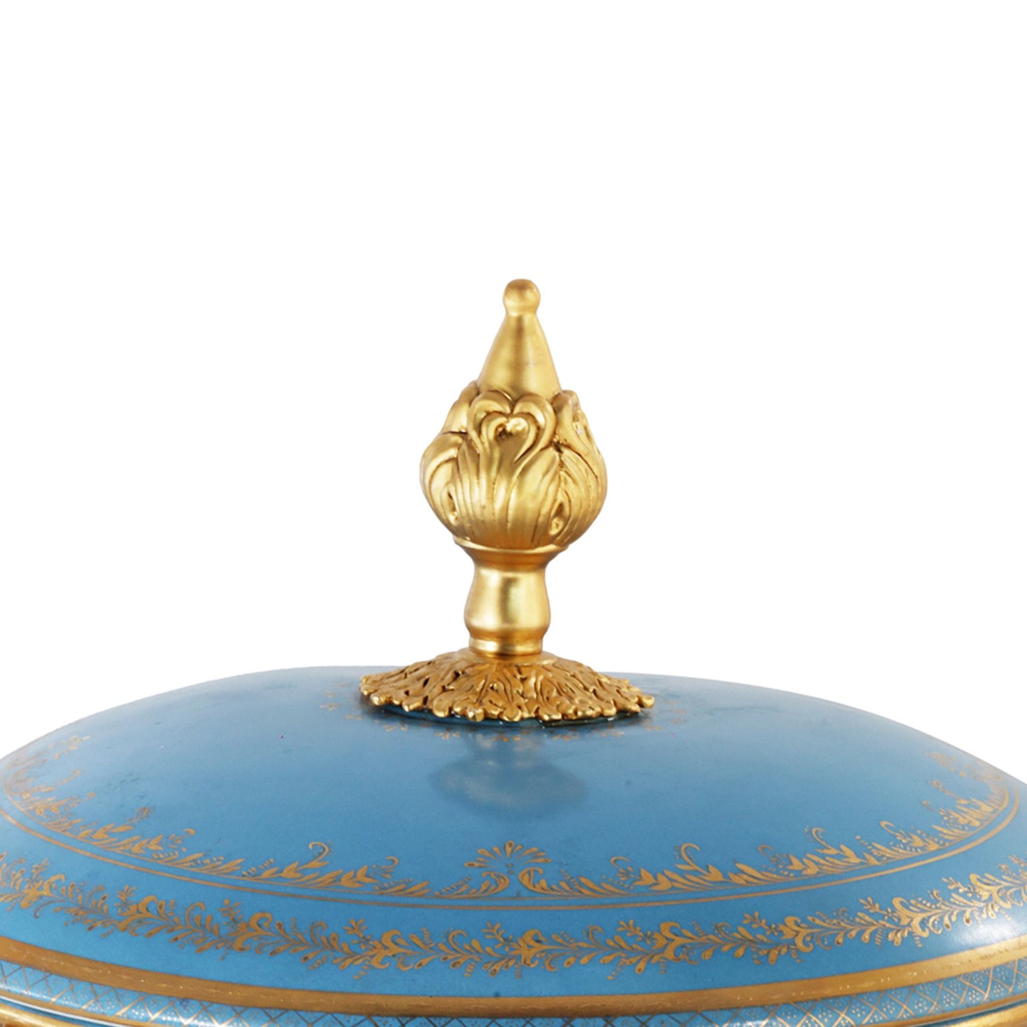 Still Life Bronze And Porcelain Covered Jar