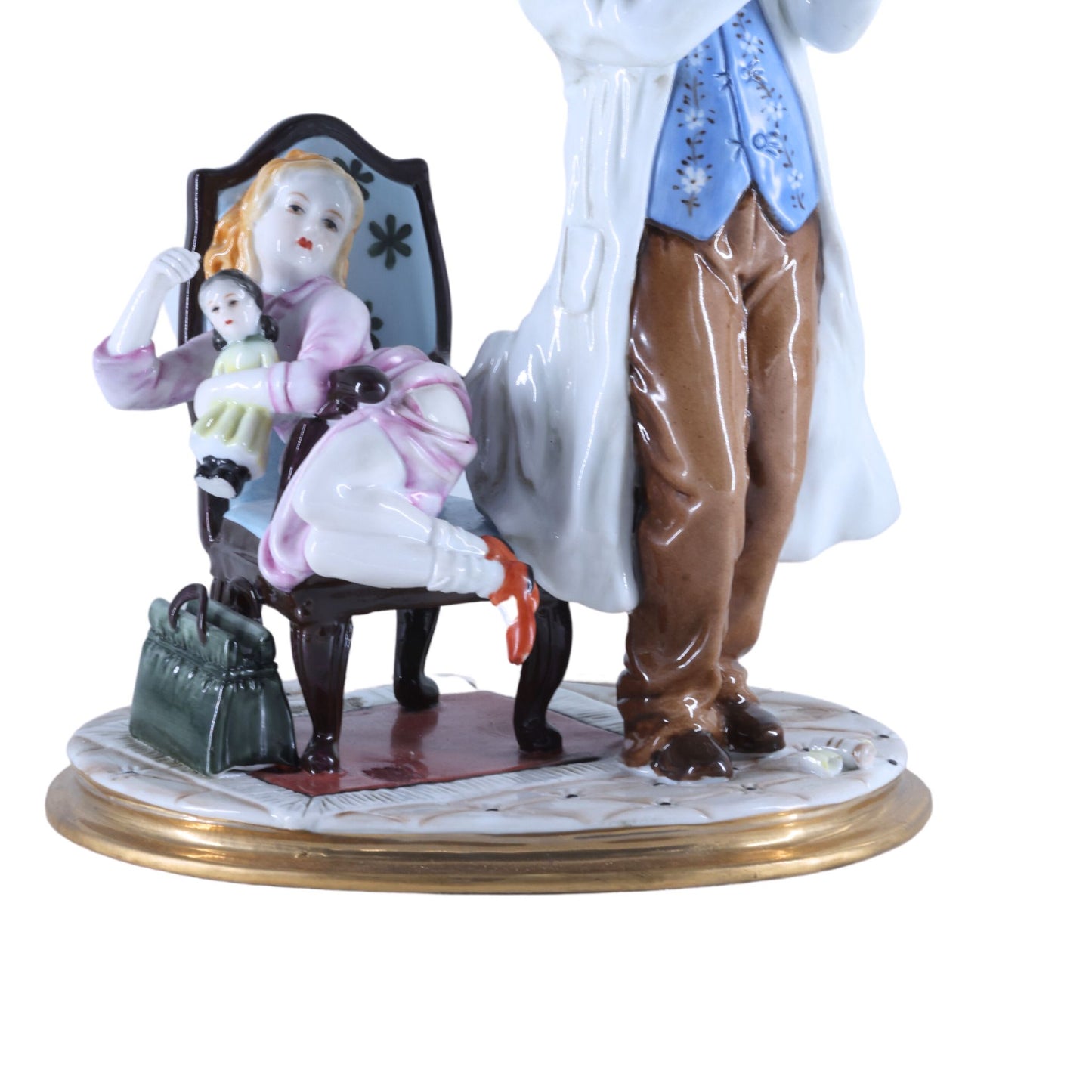 The Doctor Visit Hand-painted Porcelain Figurine