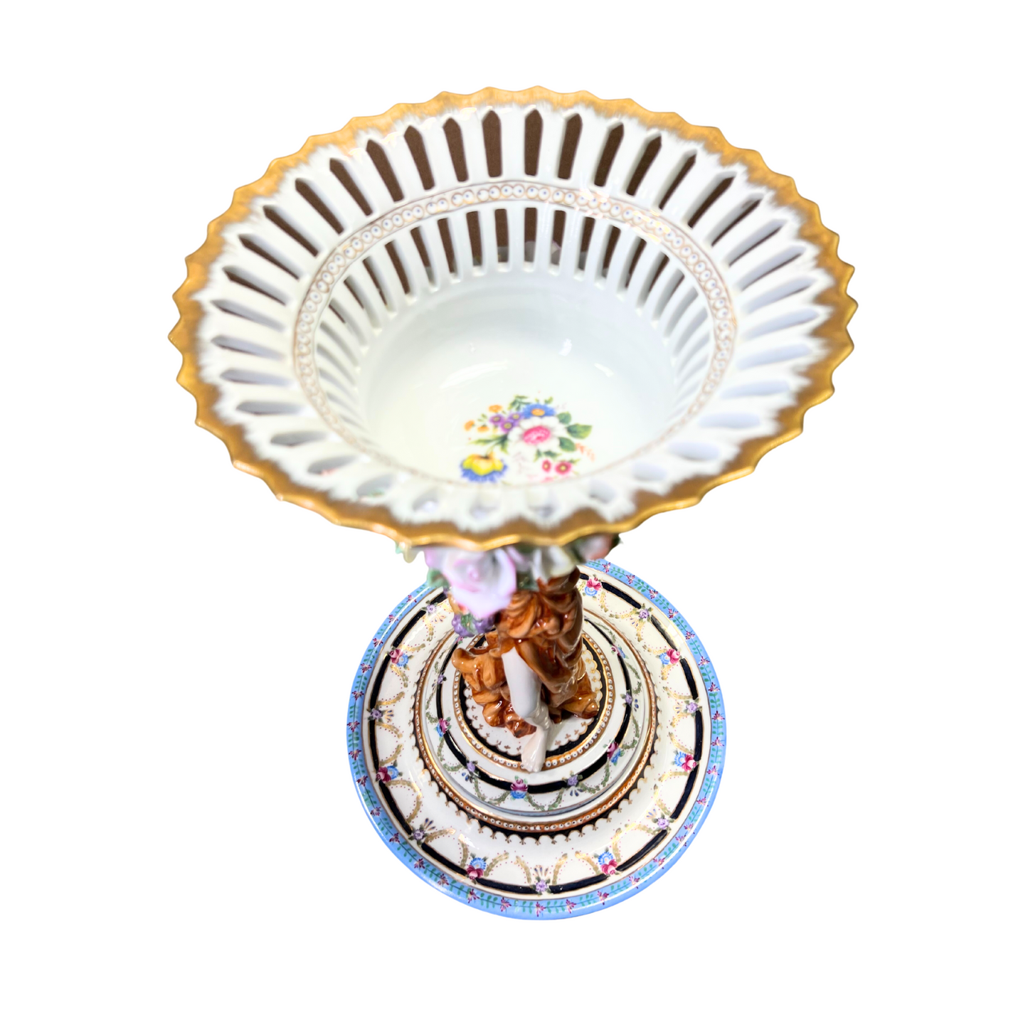 Rococo Style Porcelain Bowl Muse With Grapes