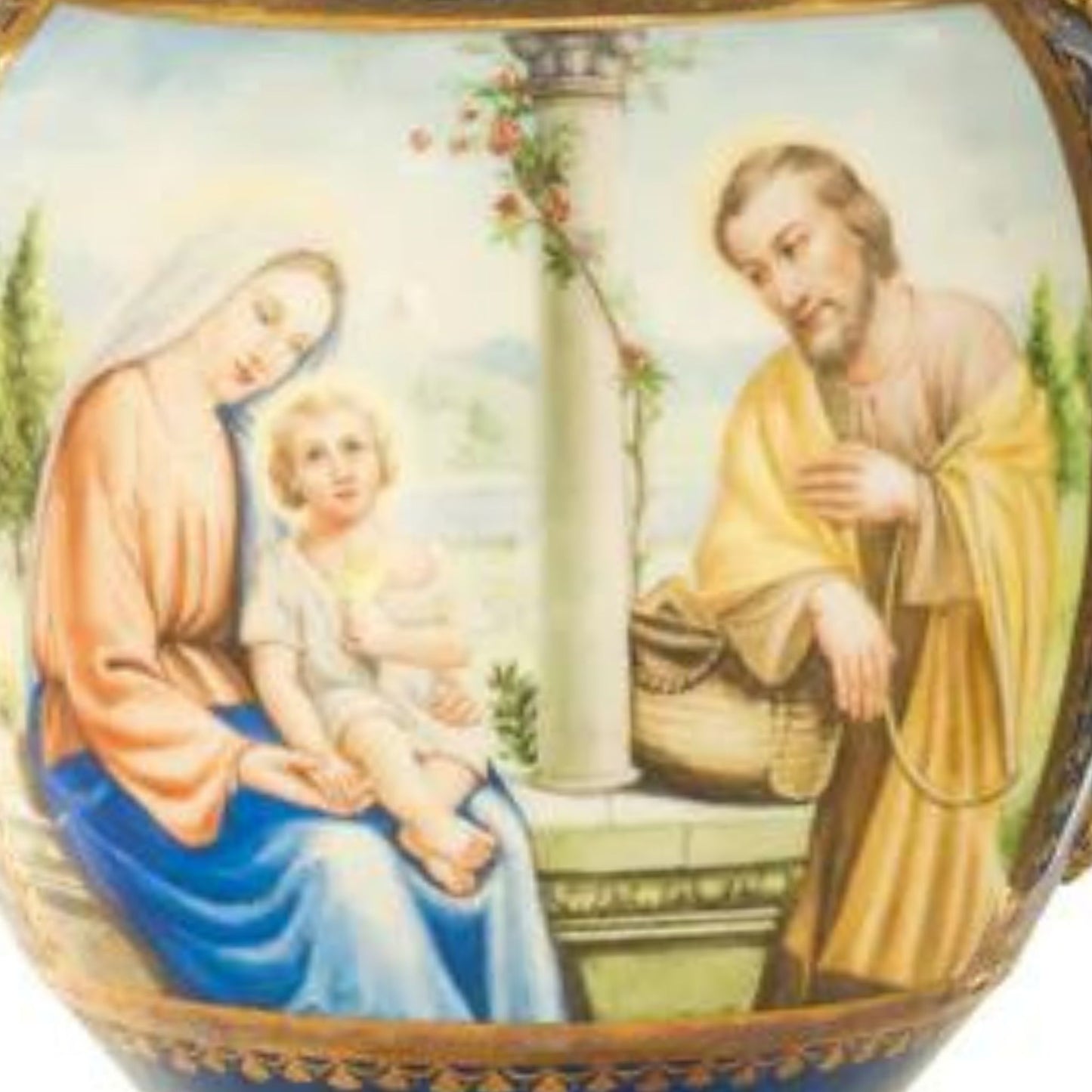 Bronze Handle Porcelain Vase