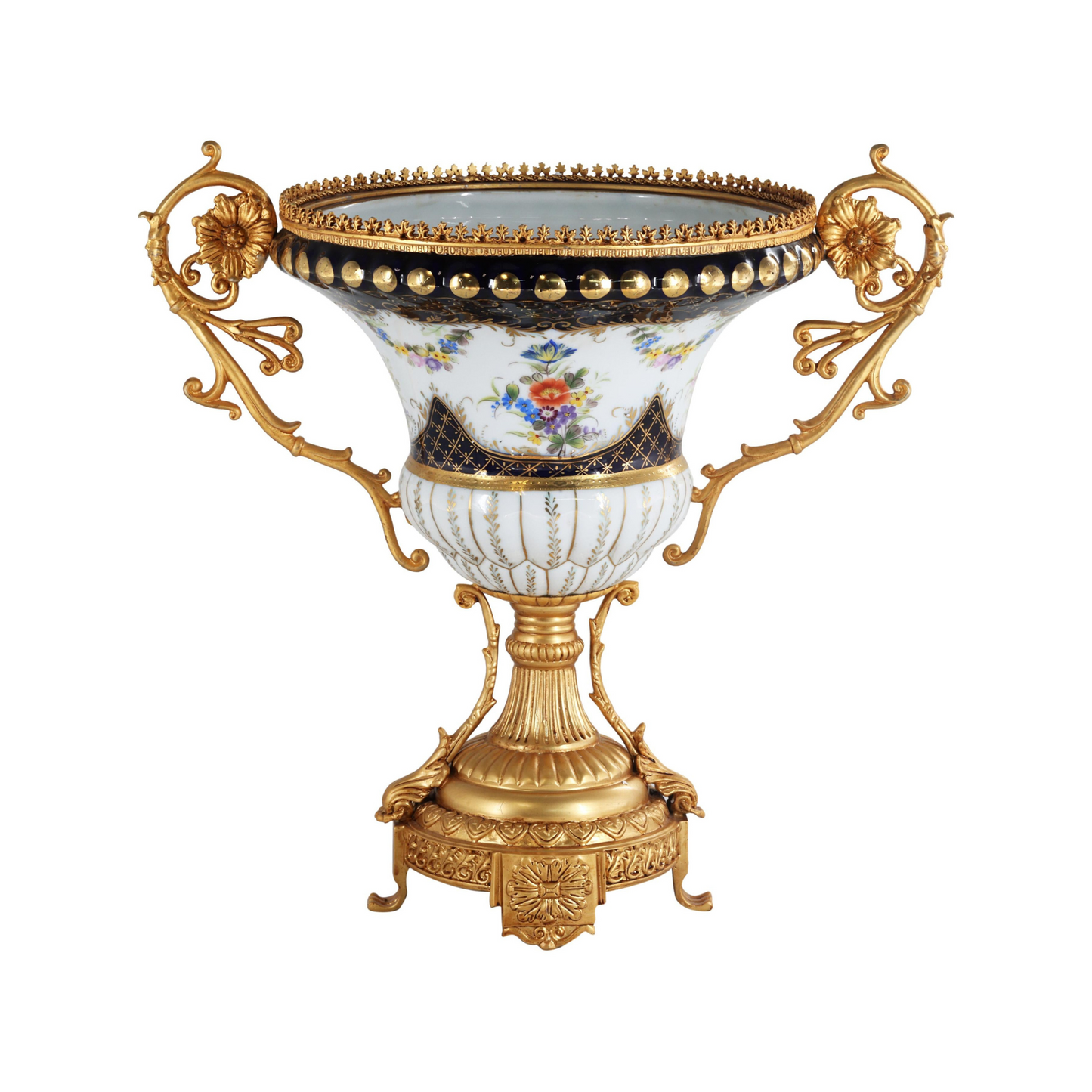 Vine Handle Porcelain Serving Bowl