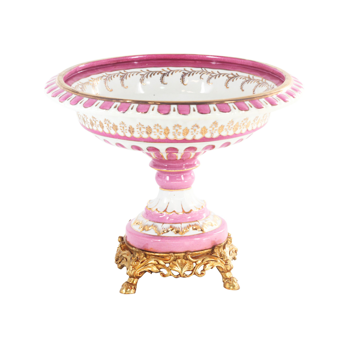 Hand-painted Pink Claw Foot Bowl