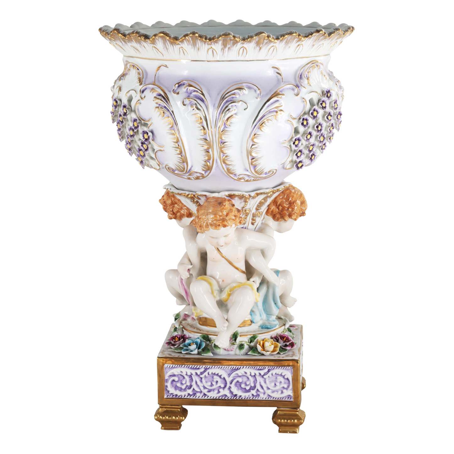 Purple Cherub Fruit Bowl