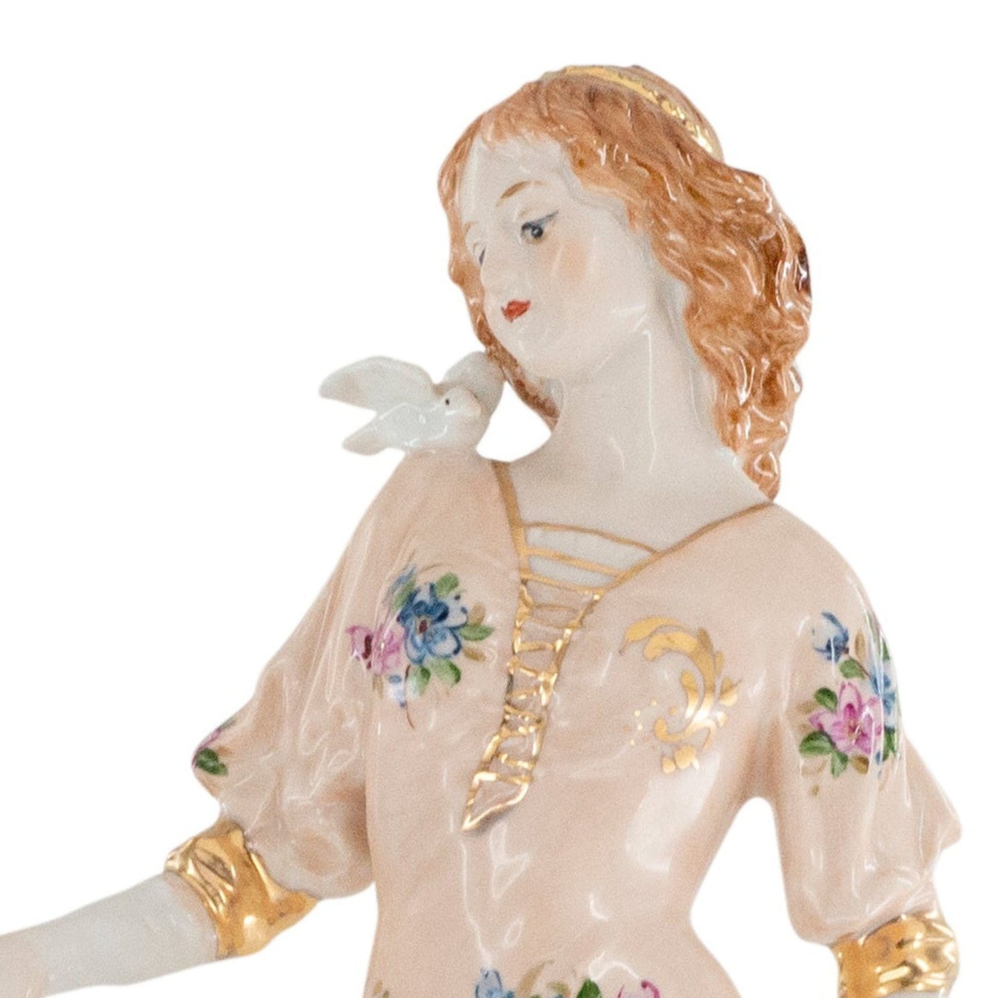 Woman With a Dove Porcelain Figurine