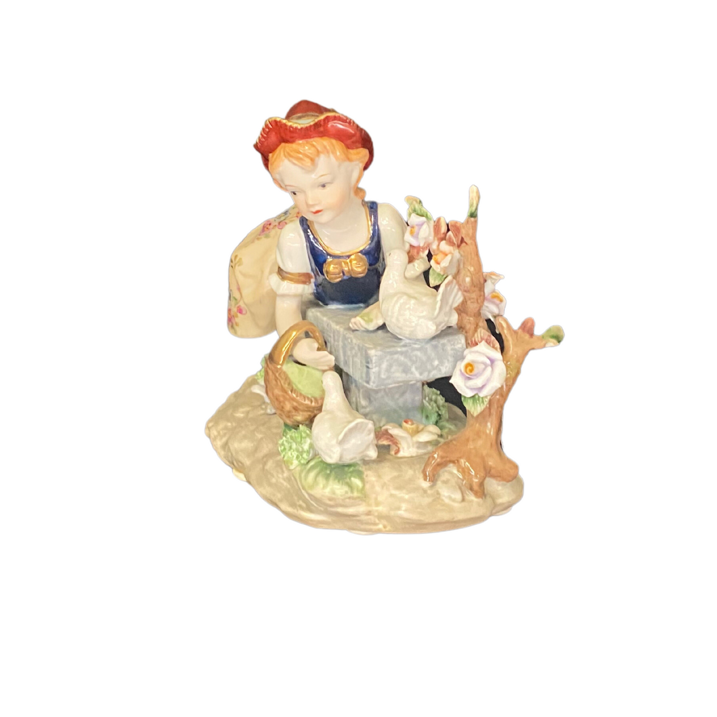 Rococo Style Child At Play Porcelain Figurine