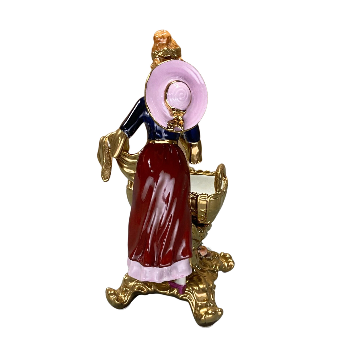 Mom With A Baby Carriage Porcelain Figurine