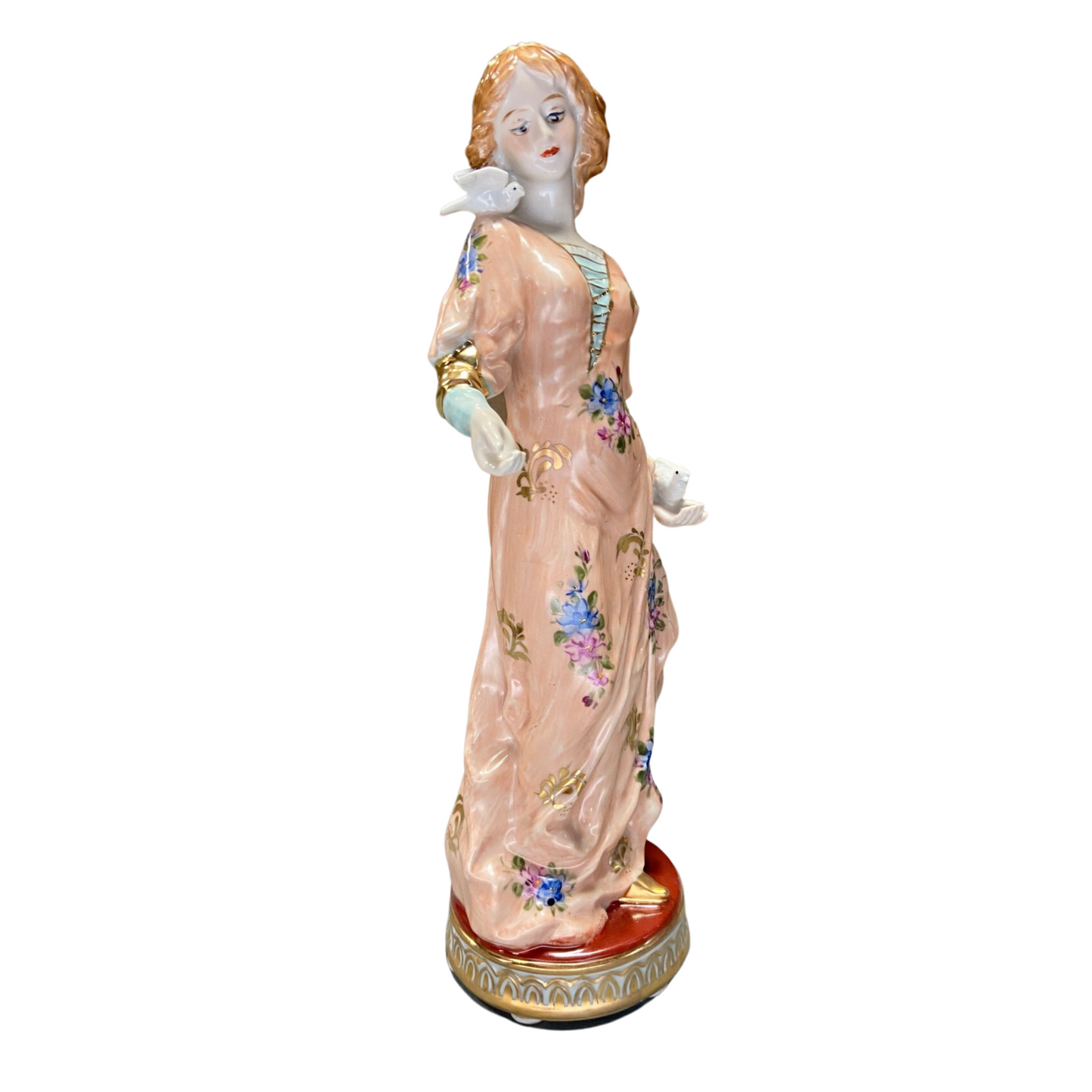 Woman With a Dove Porcelain Figurine