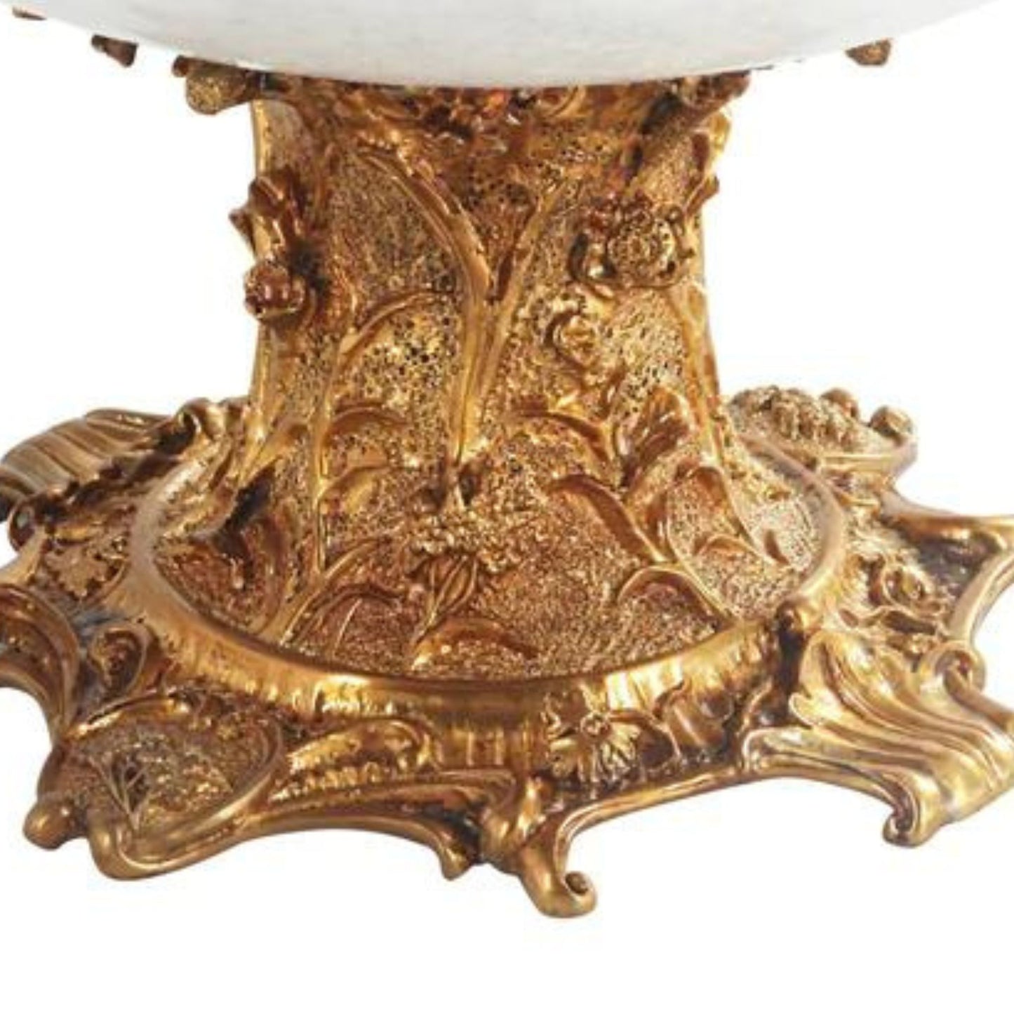 Hand-painted Porcelain and Bronze Decorative Fruit Bowl