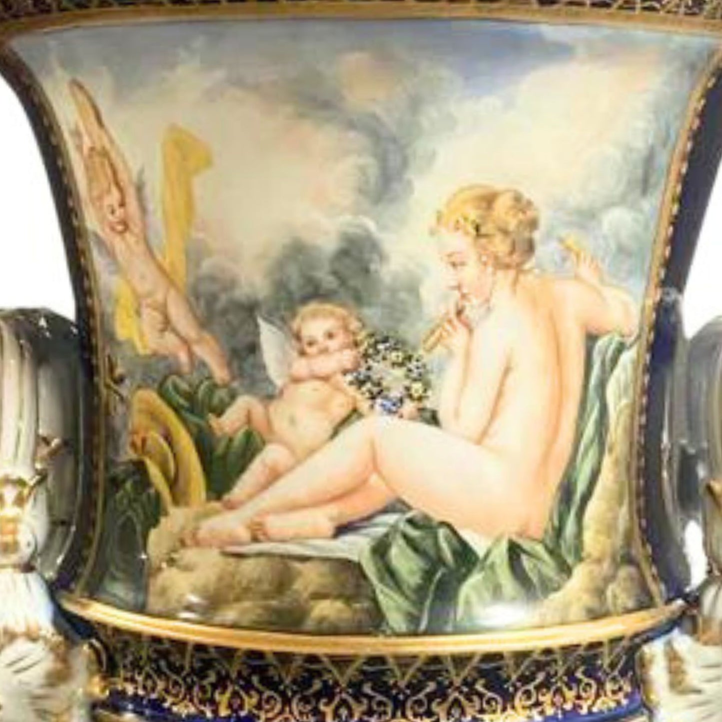 Large Mythological Krater Pot