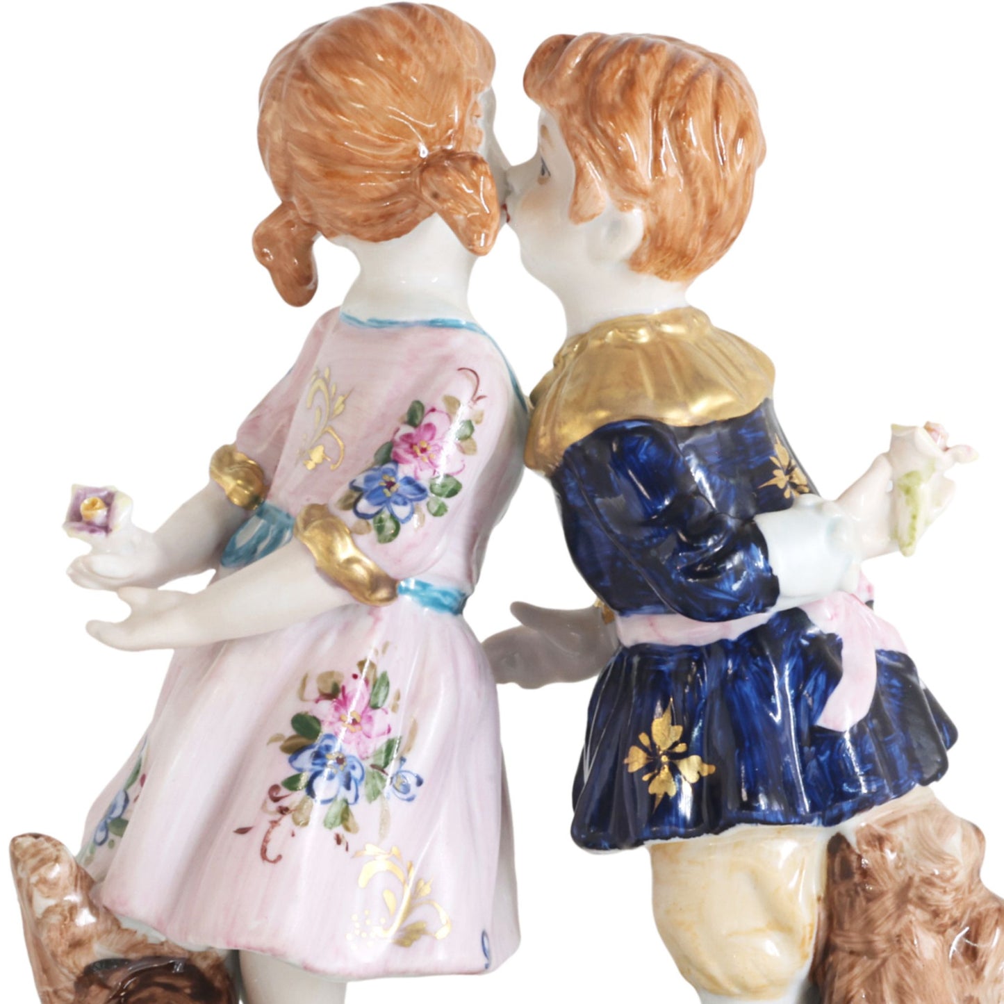 Romantic Young Love Porcelain Figurine Pair