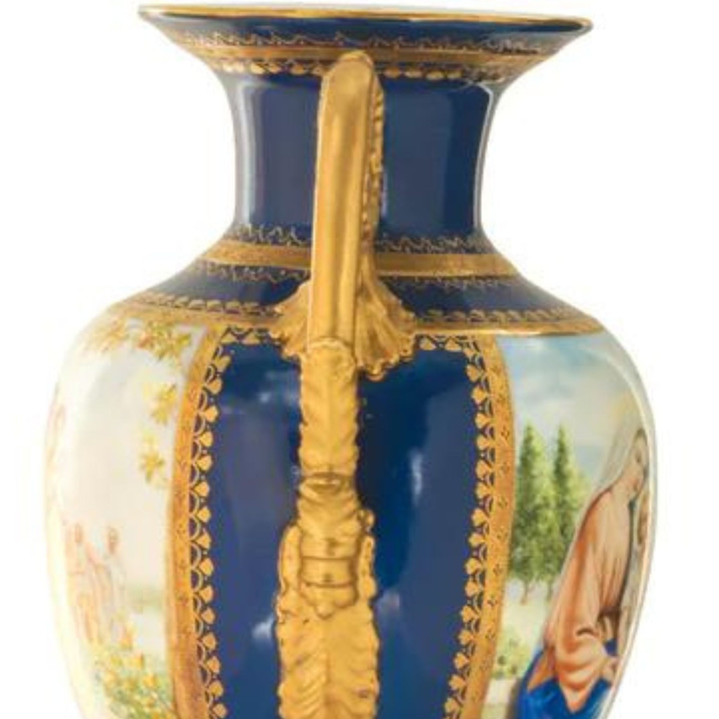 Bronze Handle Porcelain Vase