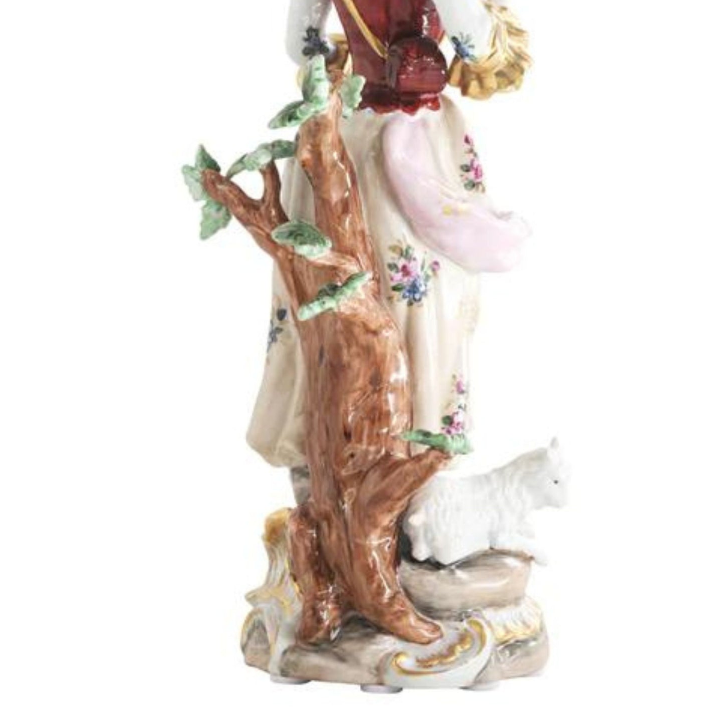 Lady Holding Flower Porcelain Figurine