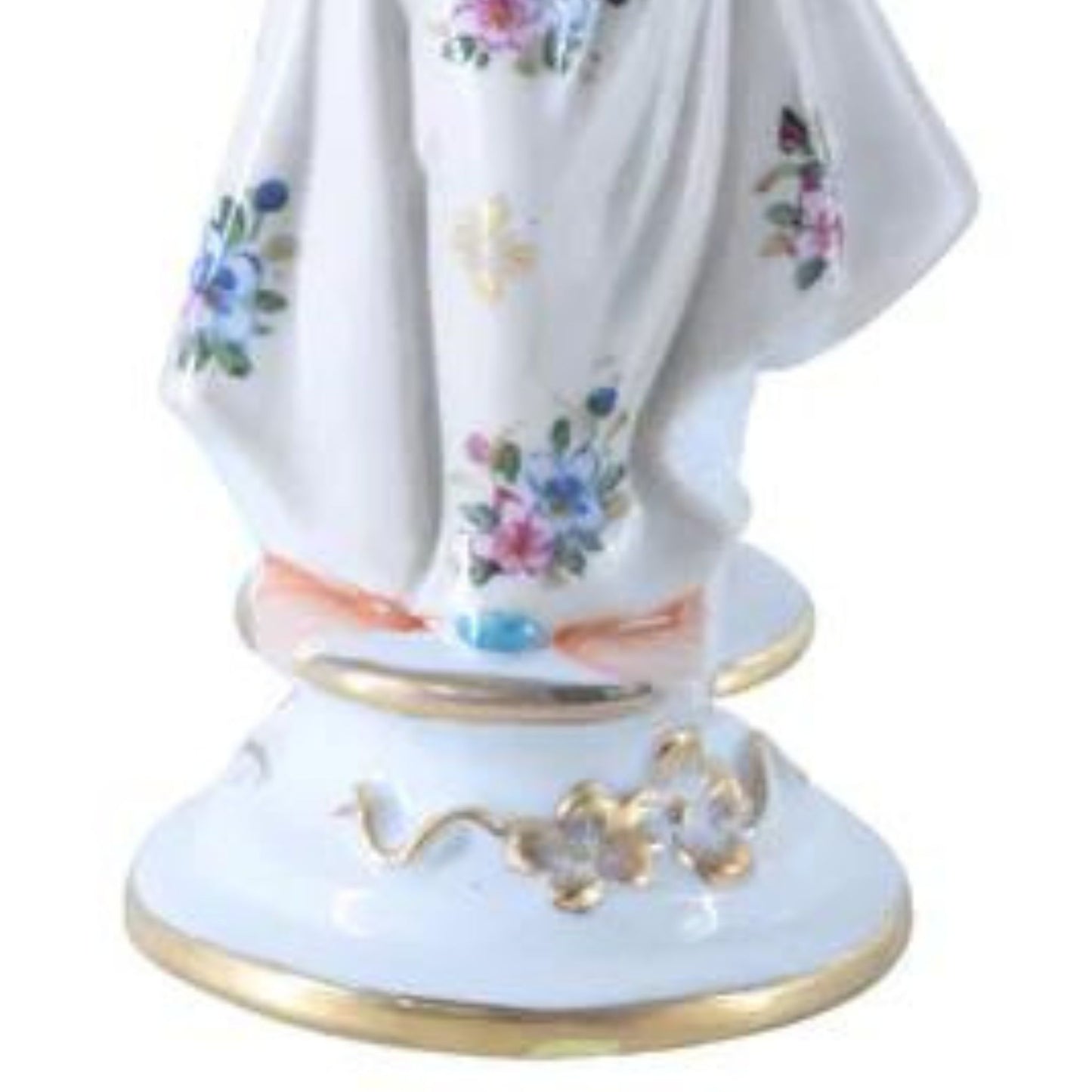 Rococo Style Lady With Snake Porcelain Figurine