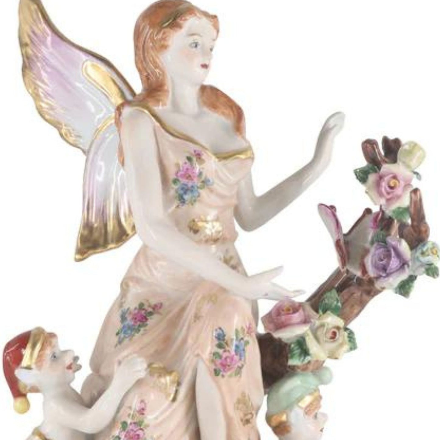 Figura de Porcelana Ángel con Querubín