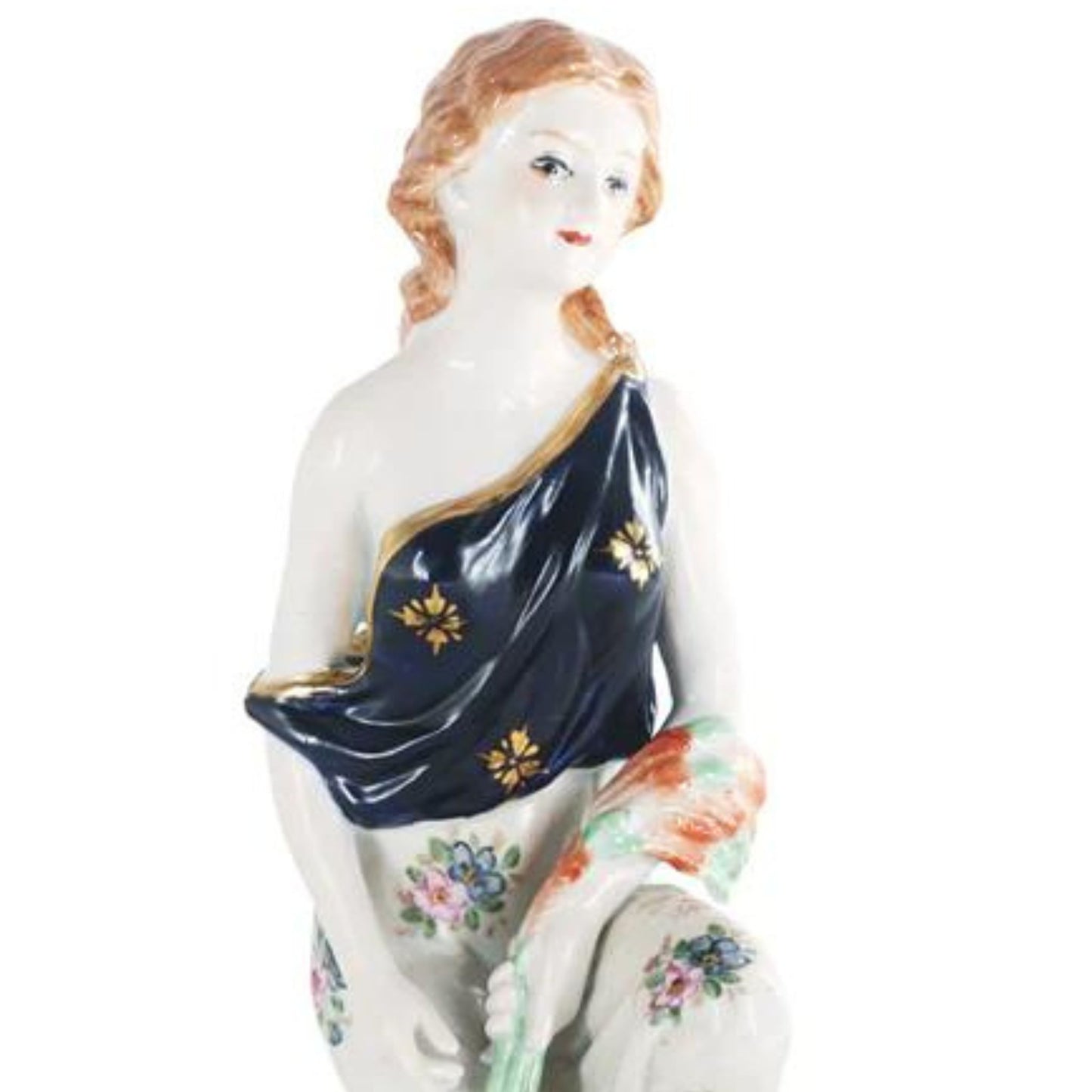 Figura Porcelana Mujer Recogiendo Flores