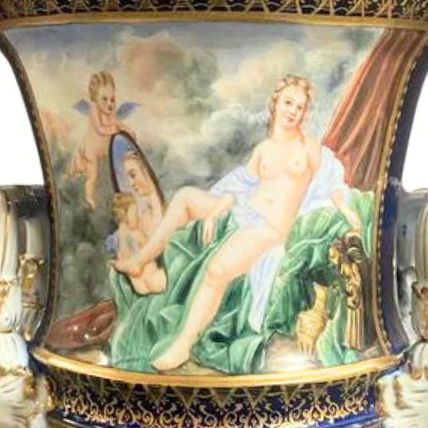 Large Mythological Krater Pot
