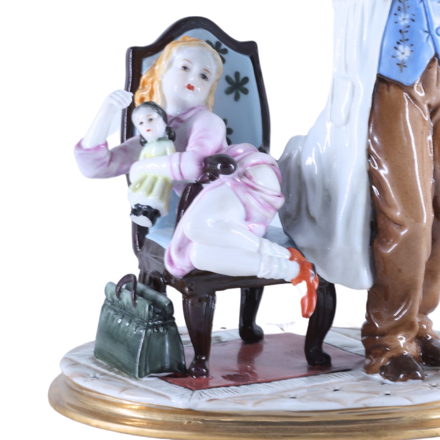 The Doctor Visit Hand-painted Porcelain Figurine