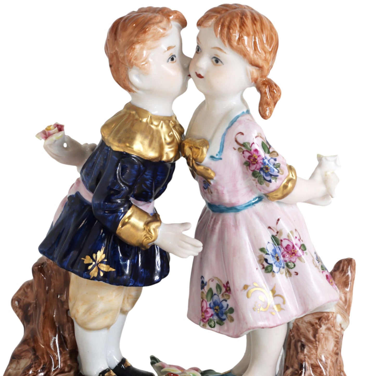 Romantic Young Love Porcelain Figurine Pair