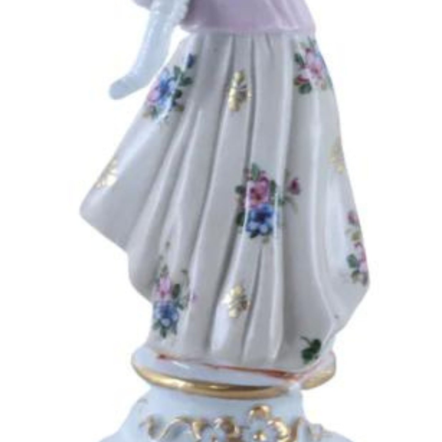 Rococo Style Lady With Snake Porcelain Figurine