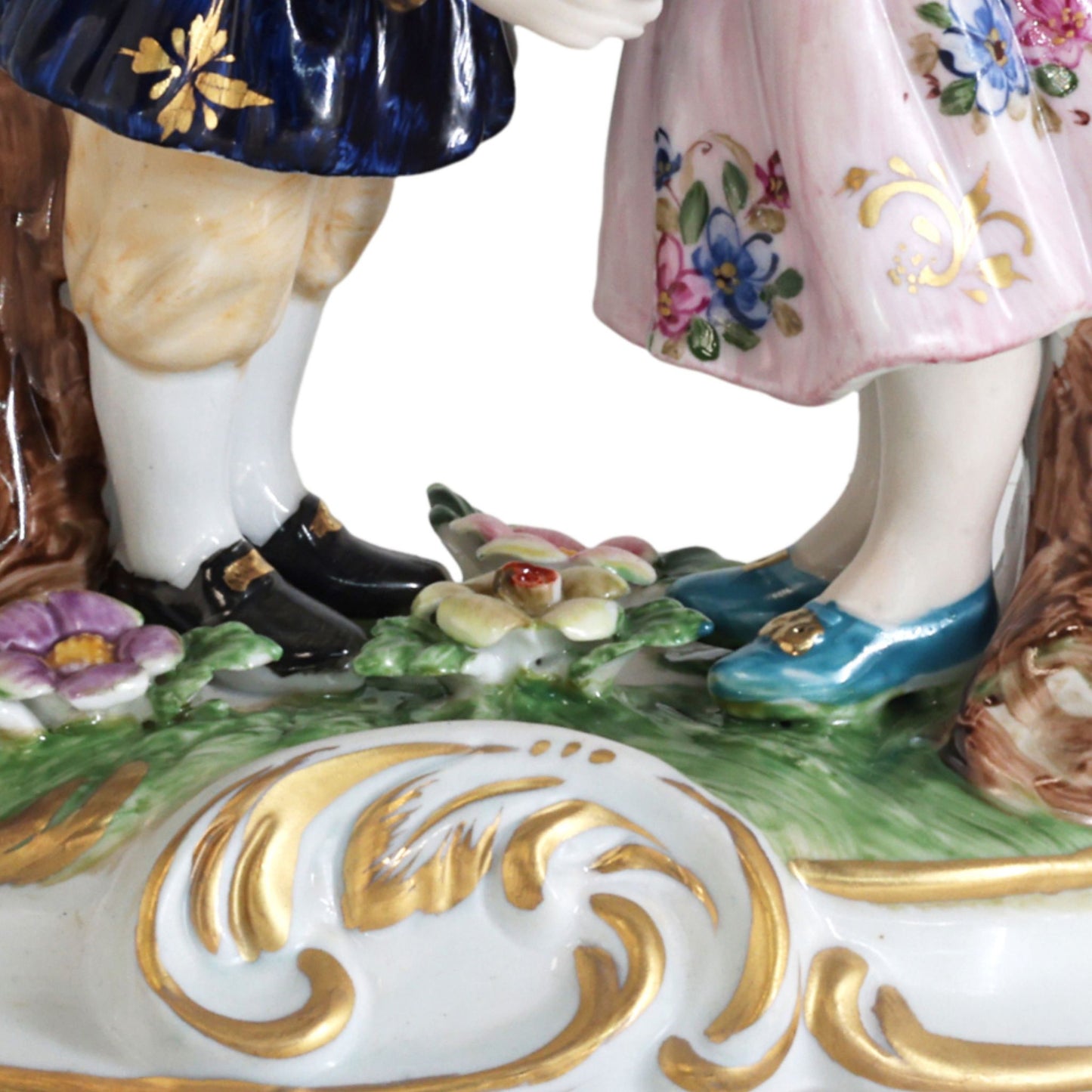 Romantic Young Love Porcelain Figurine Pair