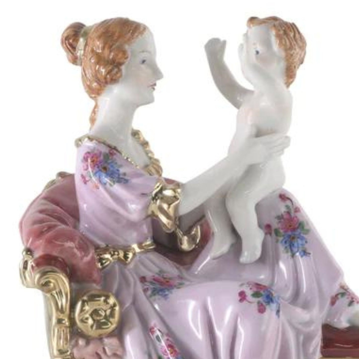 Mother and Child Porcelain Figurine
