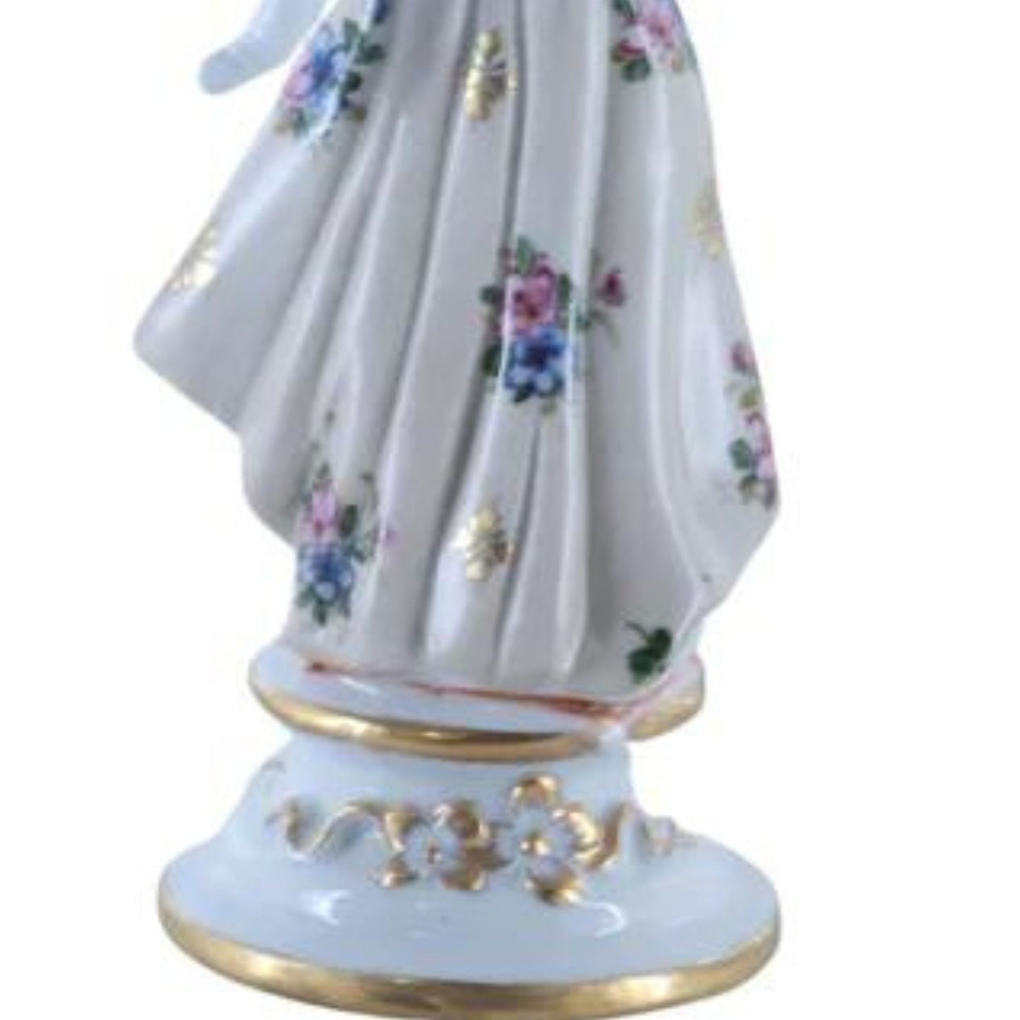 Rococo Style Lady With Snake Porcelain Figurine