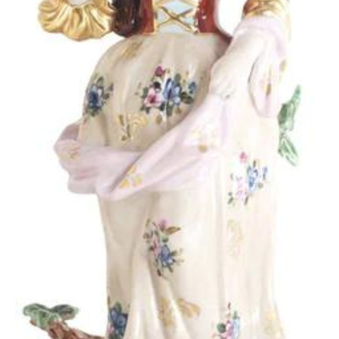 Lady Holding Flower Porcelain Figurine