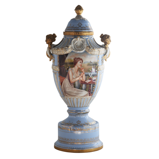Gorgeous Louis XV Style Hand-painted Porcelain Vase