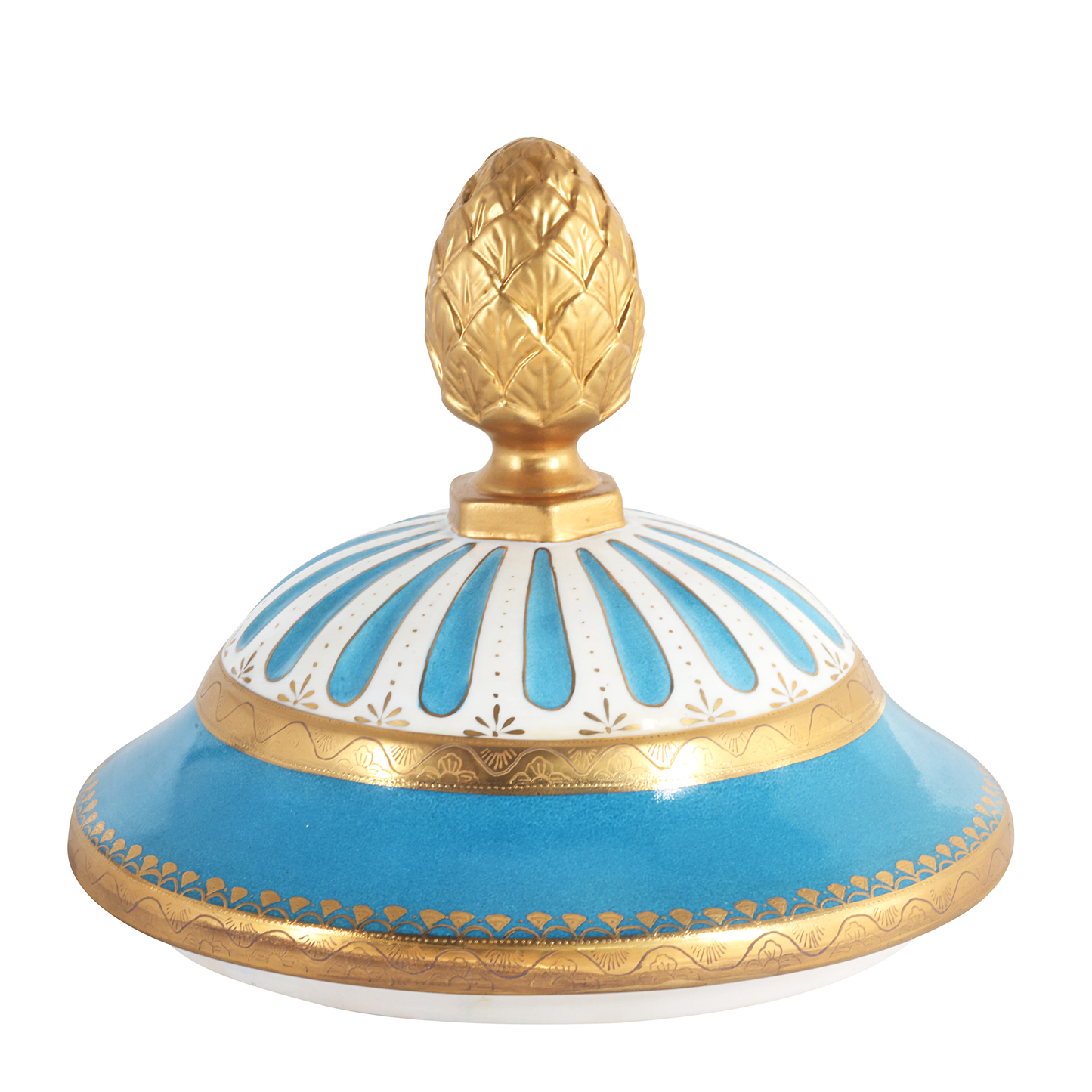 Jarrón de Porcelana Estilo Rococó Pintado a Mano