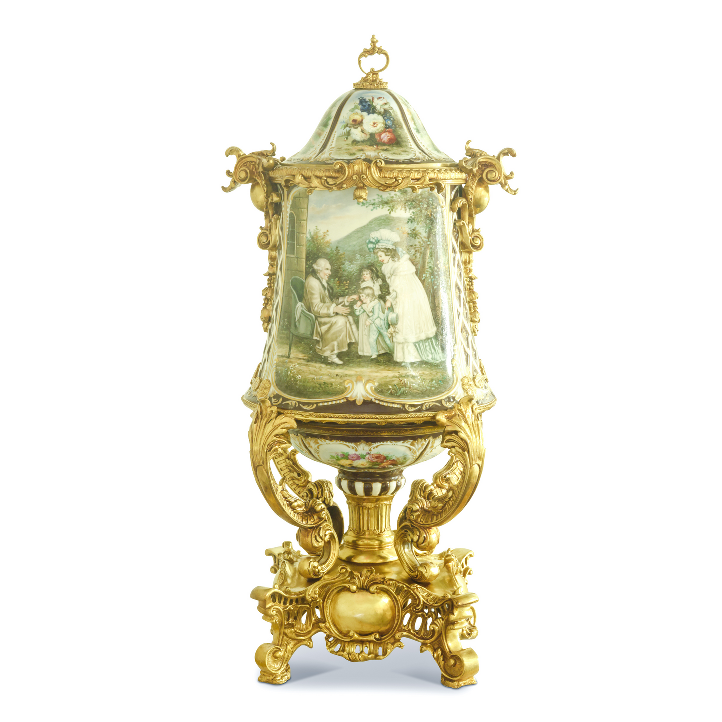 Urna de Oro con Motivos Rococó