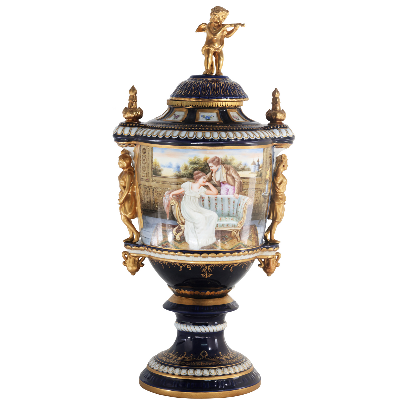 Porcelain Lady Handle Urn