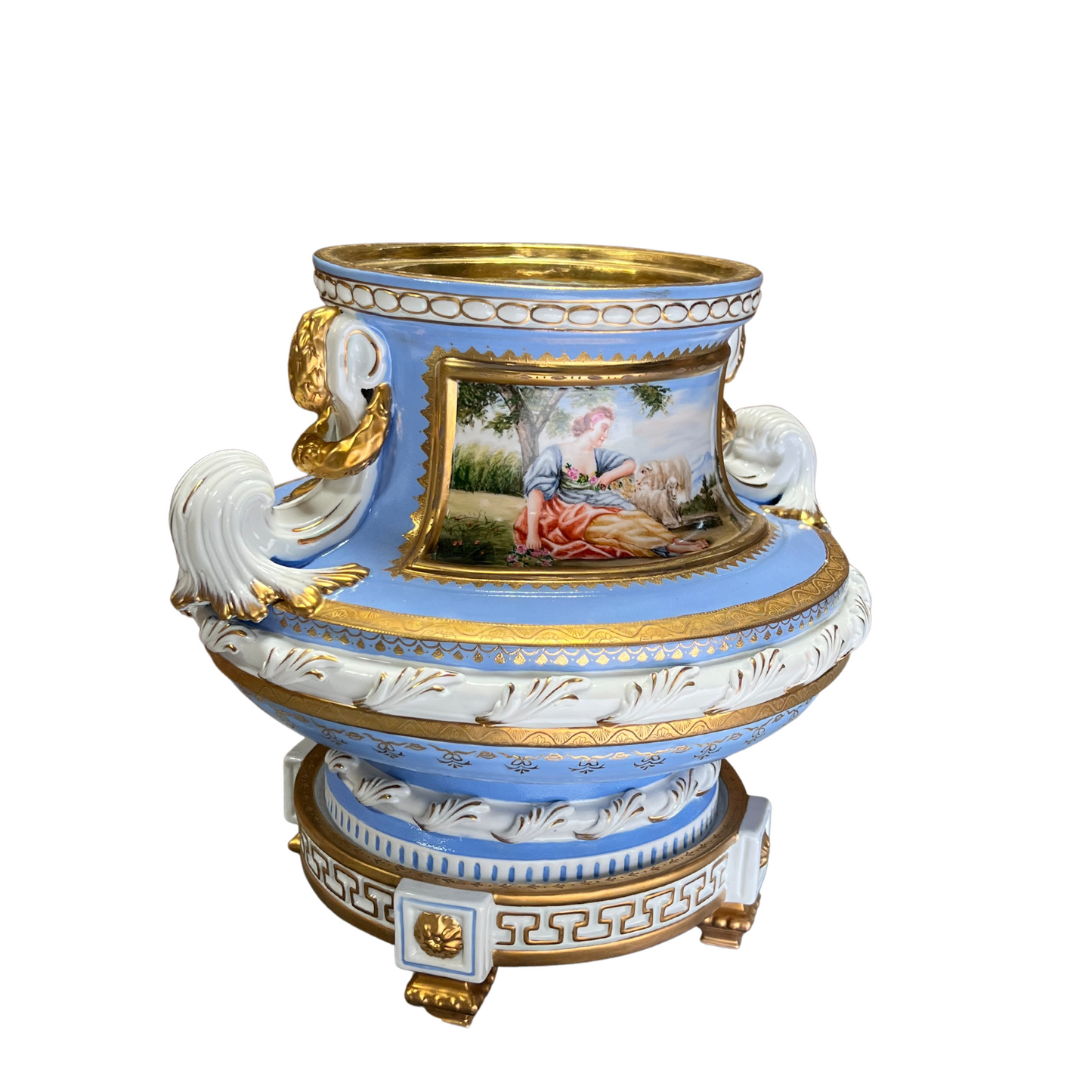 Hermosa Jarra de Porcelana Pintada a Mano