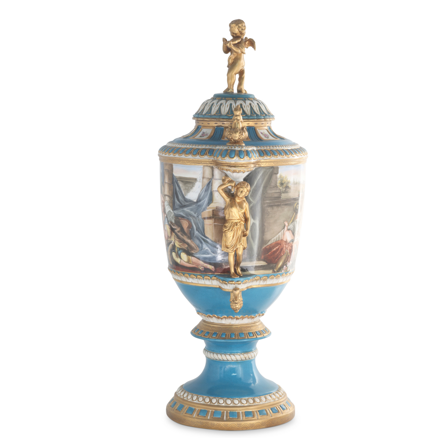 Porcelain Lady Handle Urn
