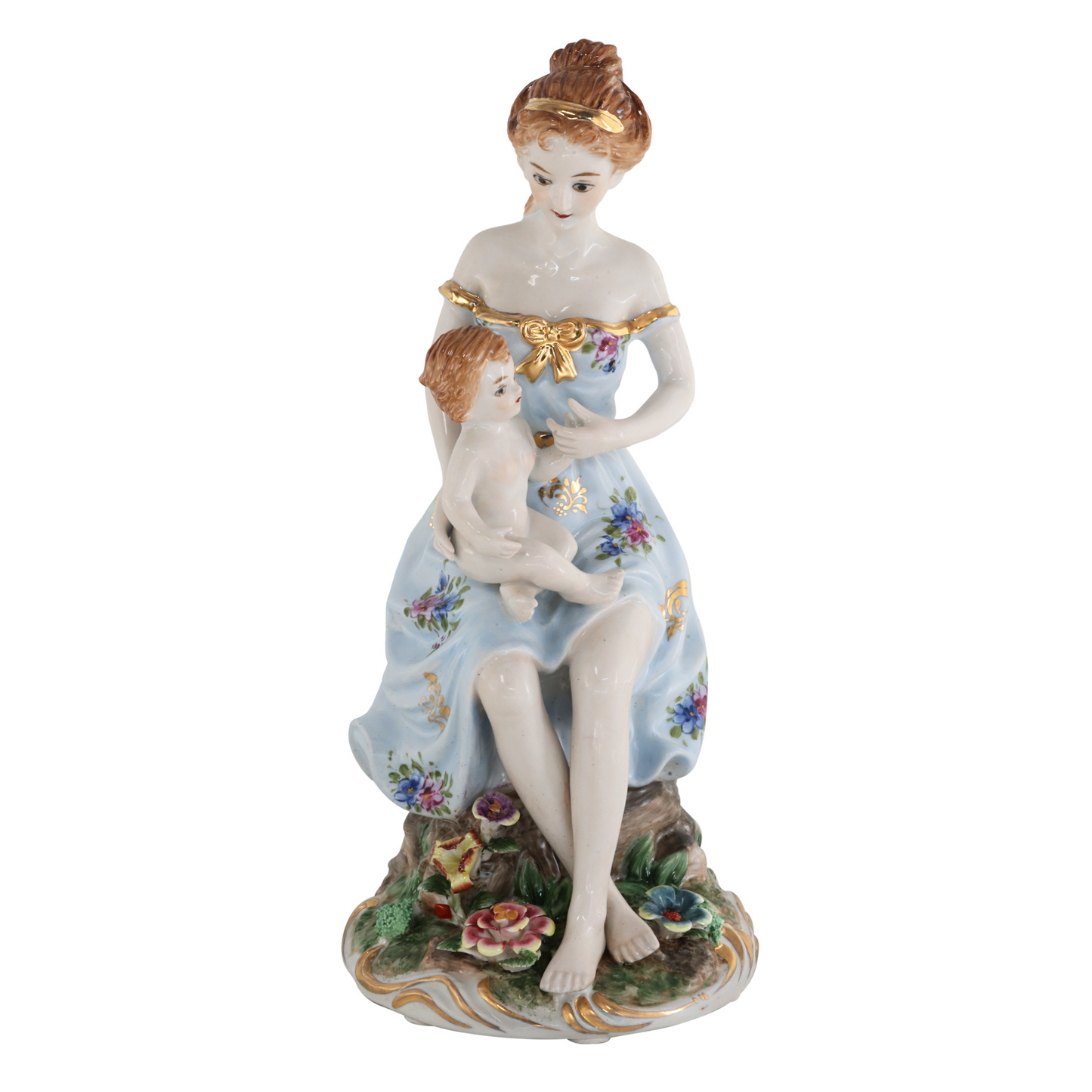 Mother and Child Porcelain Figurine