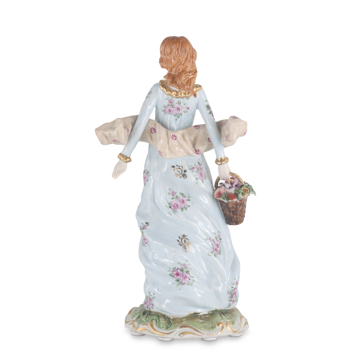 Figurita dama de porcelana rococó