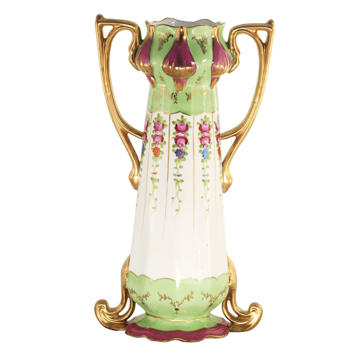Jarrón de mariposa de porcelana