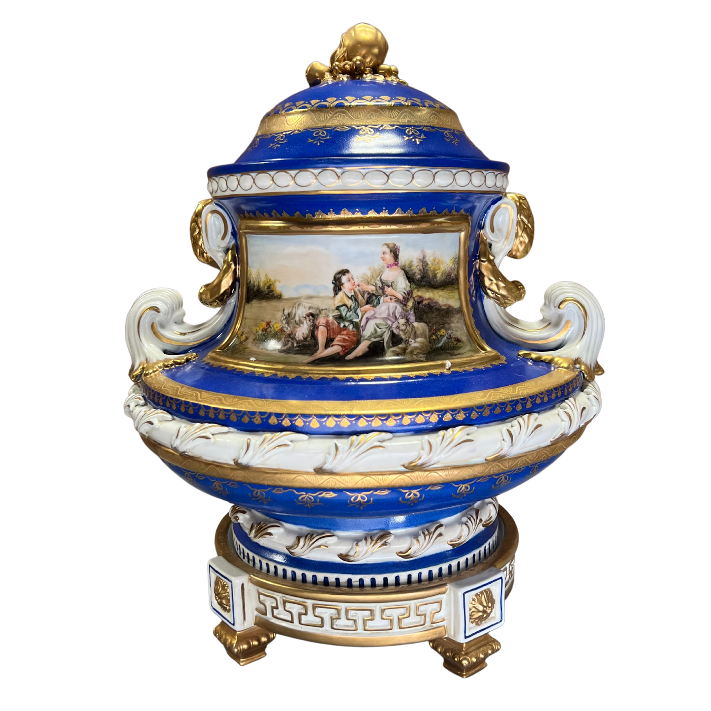 Hermosa Jarra de Porcelana Pintada a Mano