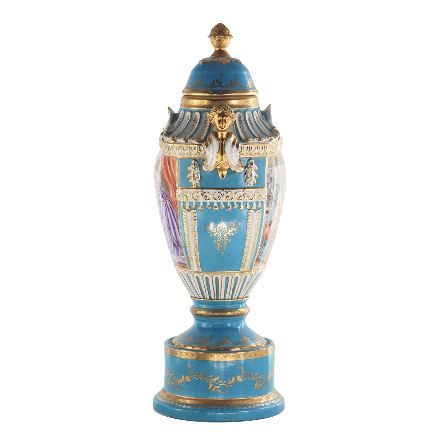 Precioso Jarrón de Porcelana Pintado a Mano