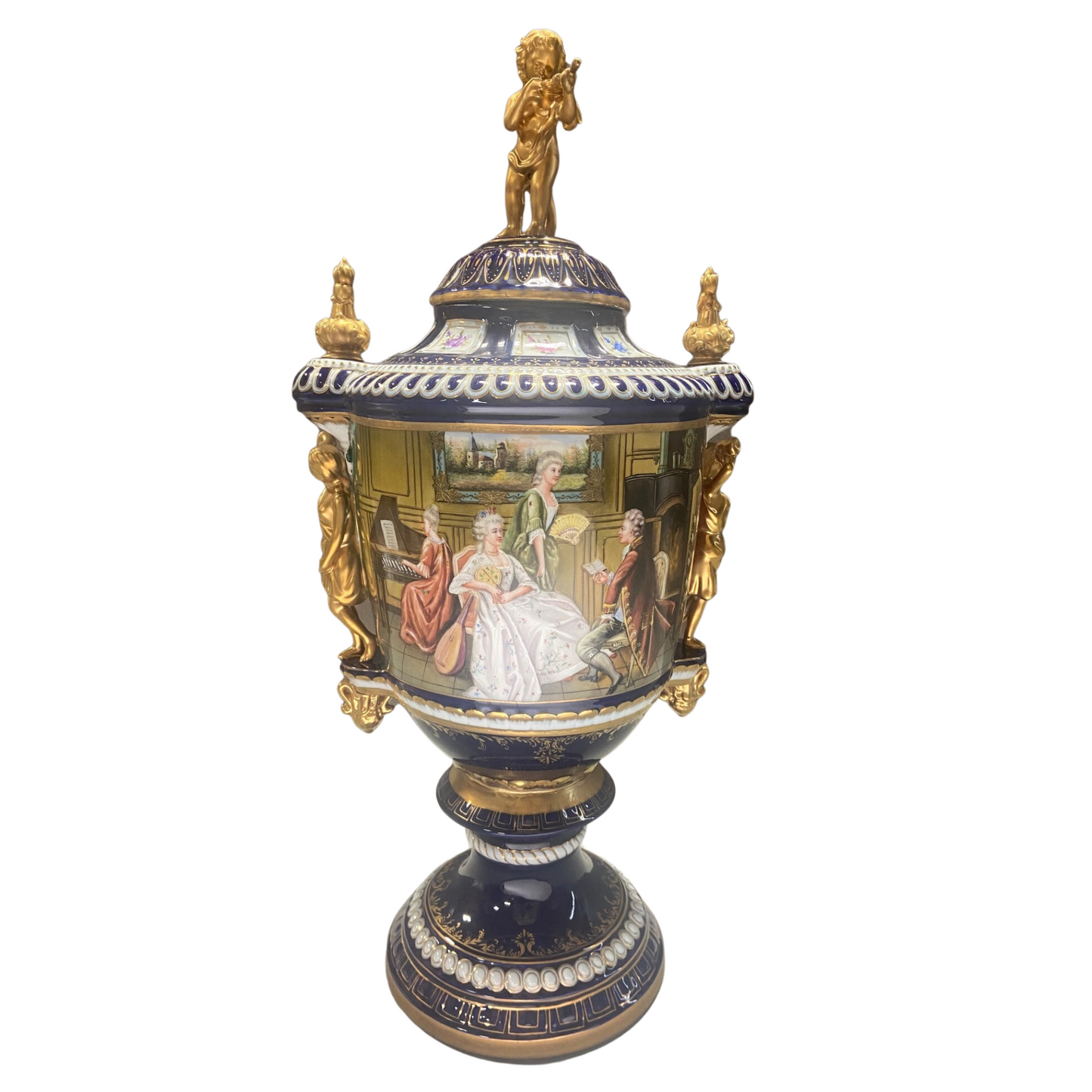 Porcelain Lady Handle Urn