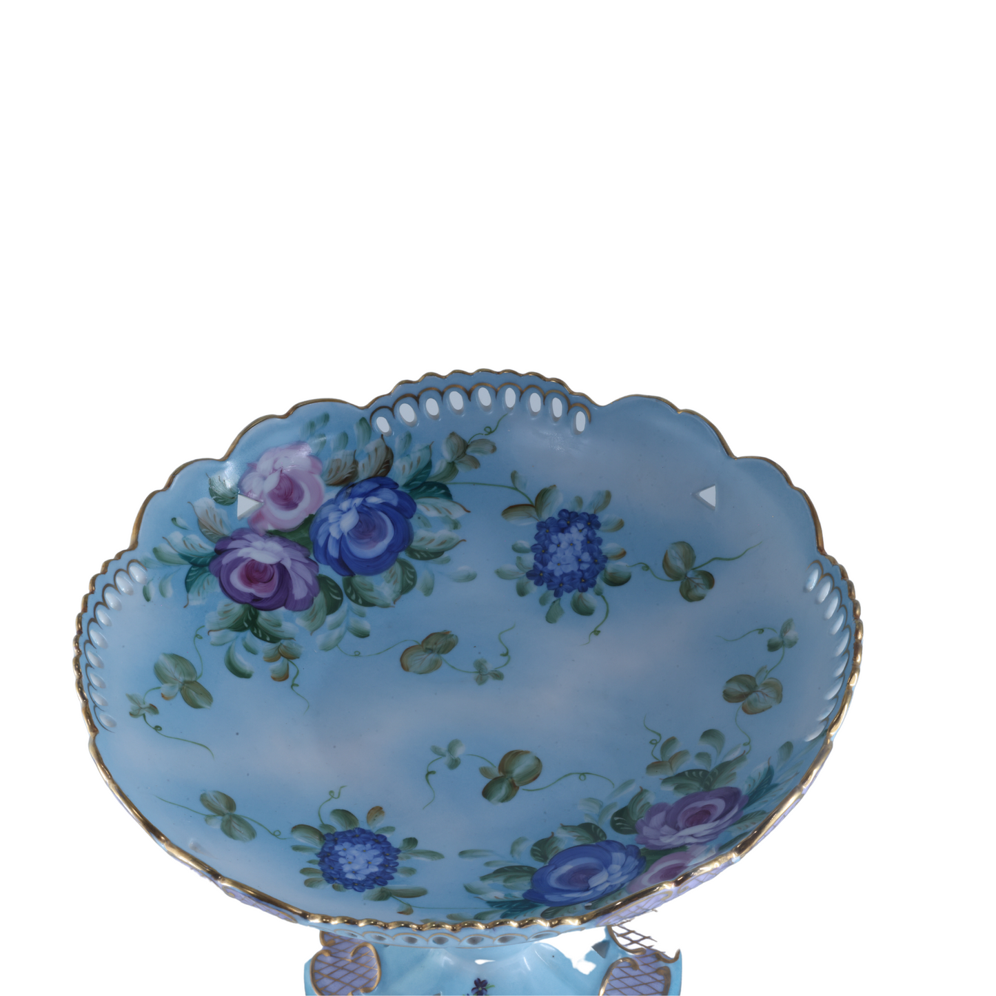 Elevated Floral Serving Bowl