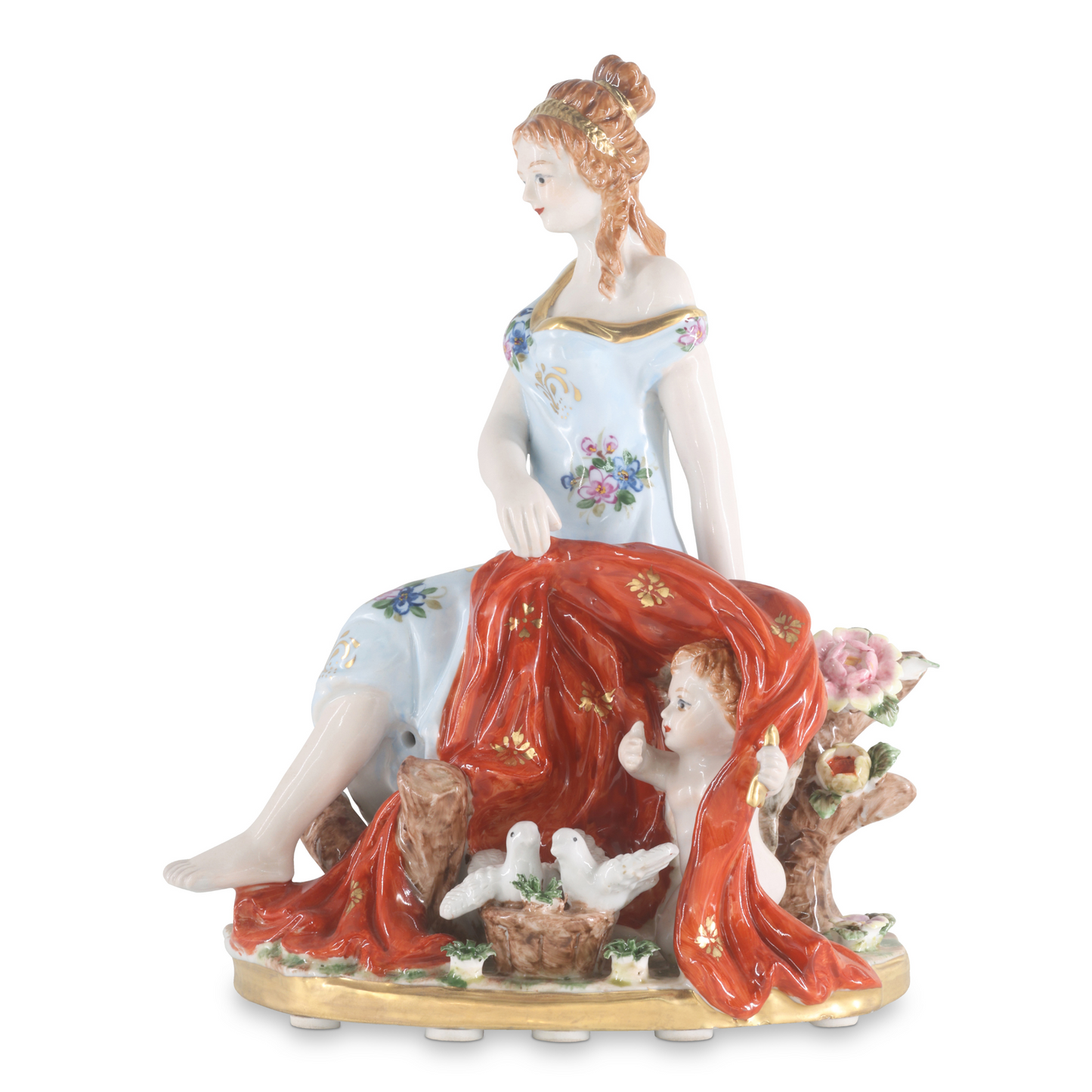 Mother and Child Porcelain Figurine