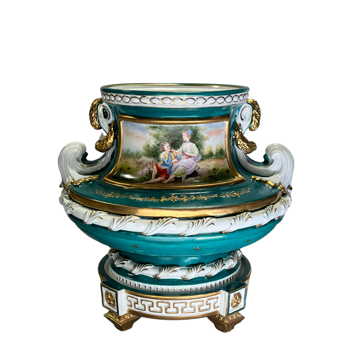 Hermosa Jarra de Porcelana Pintada a Mano