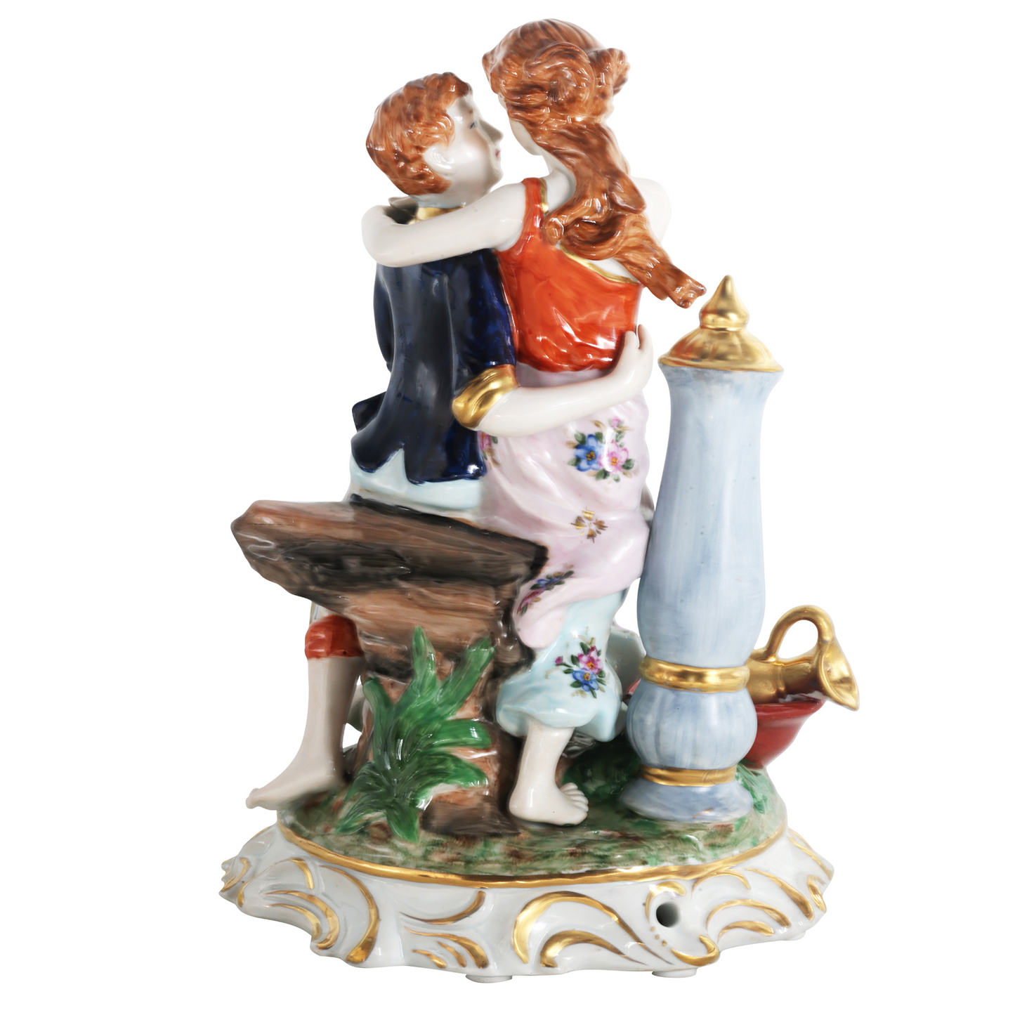 Young Lovers Porcelain Figurine Pair