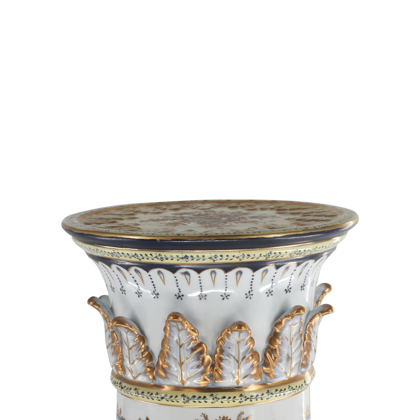 Flower Pot Pedestal in Gold