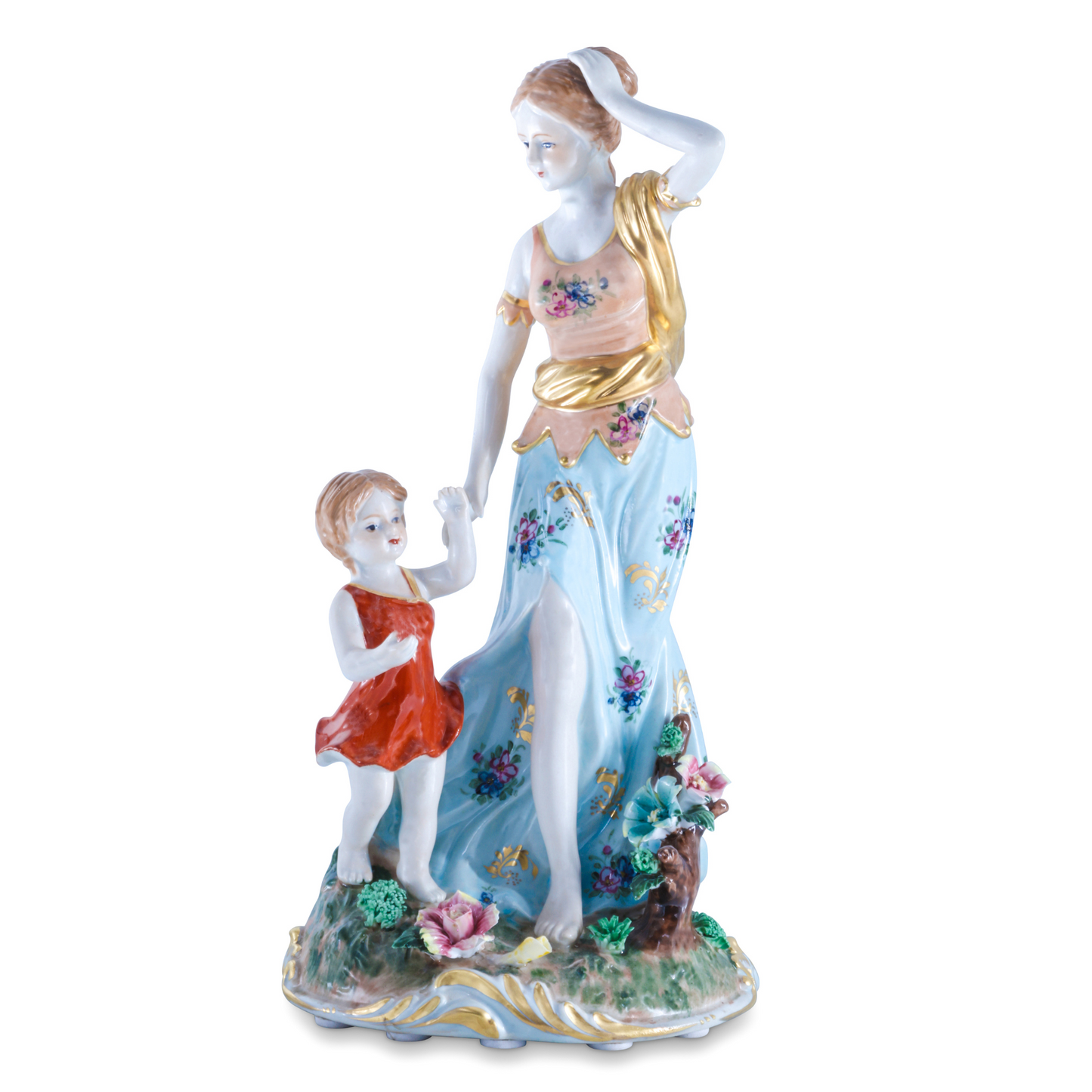 Mother and Child Porcelain Figurine