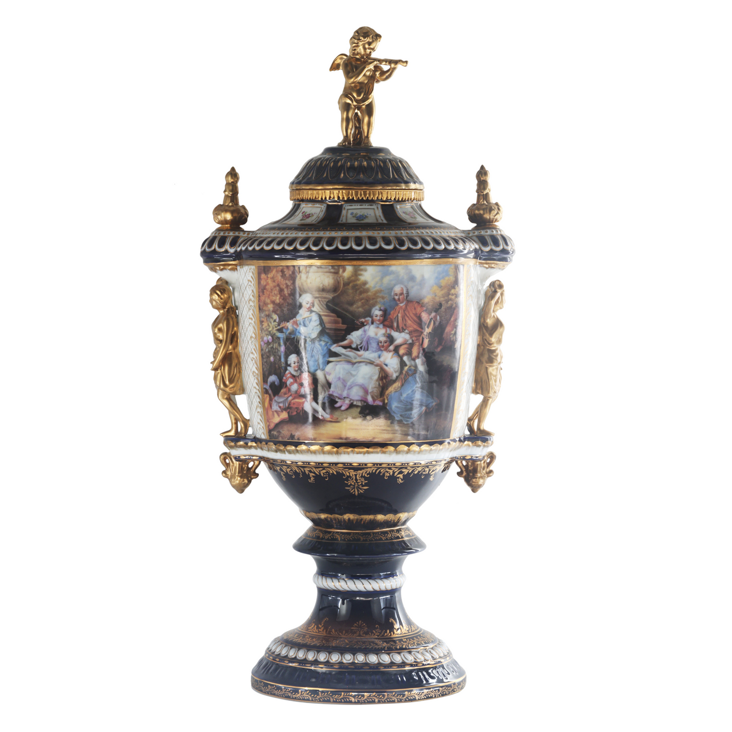 Porcelain Lady Handle Hand-painted mythological Urn