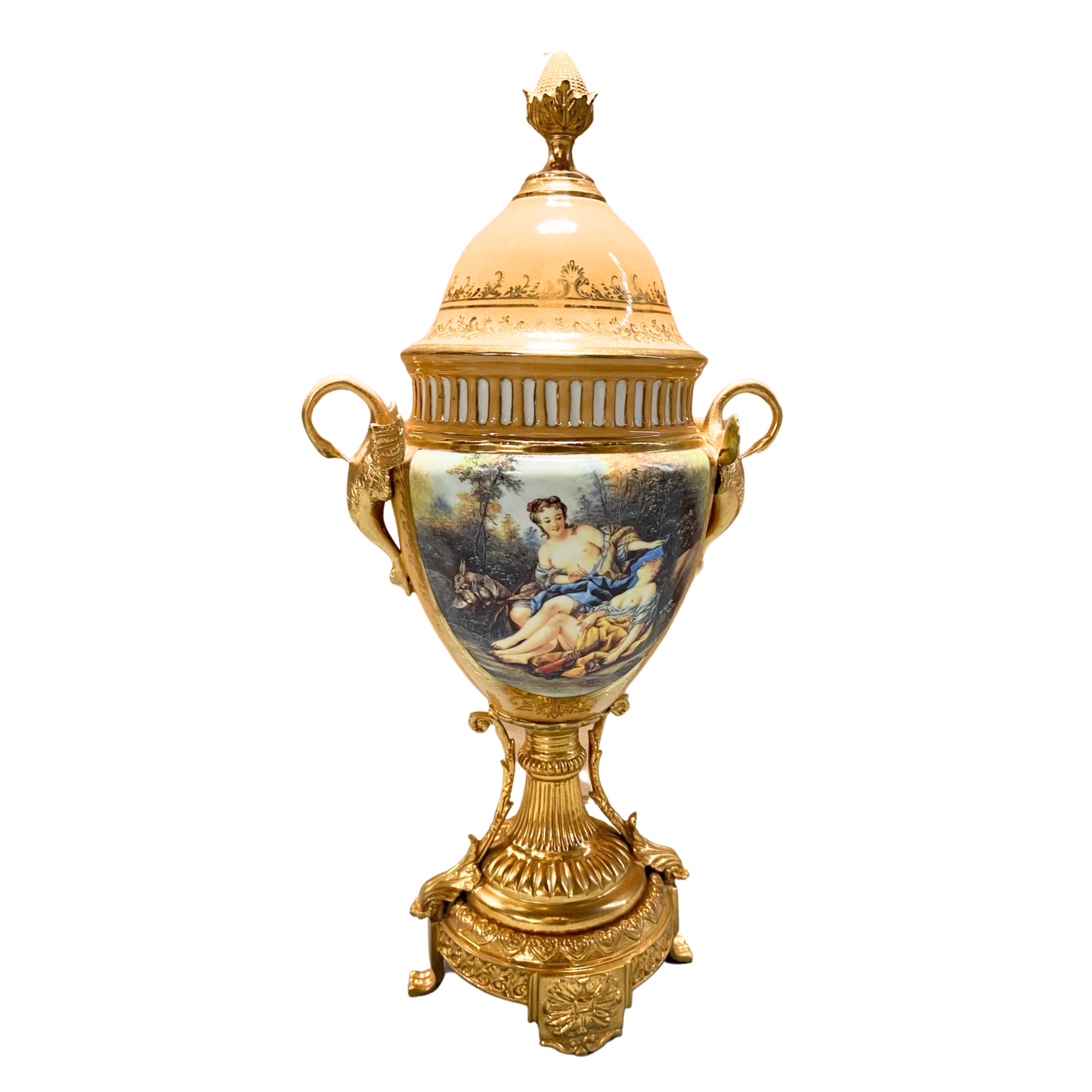 Baroque Motif Covered Jar